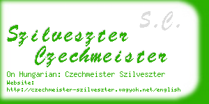 szilveszter czechmeister business card